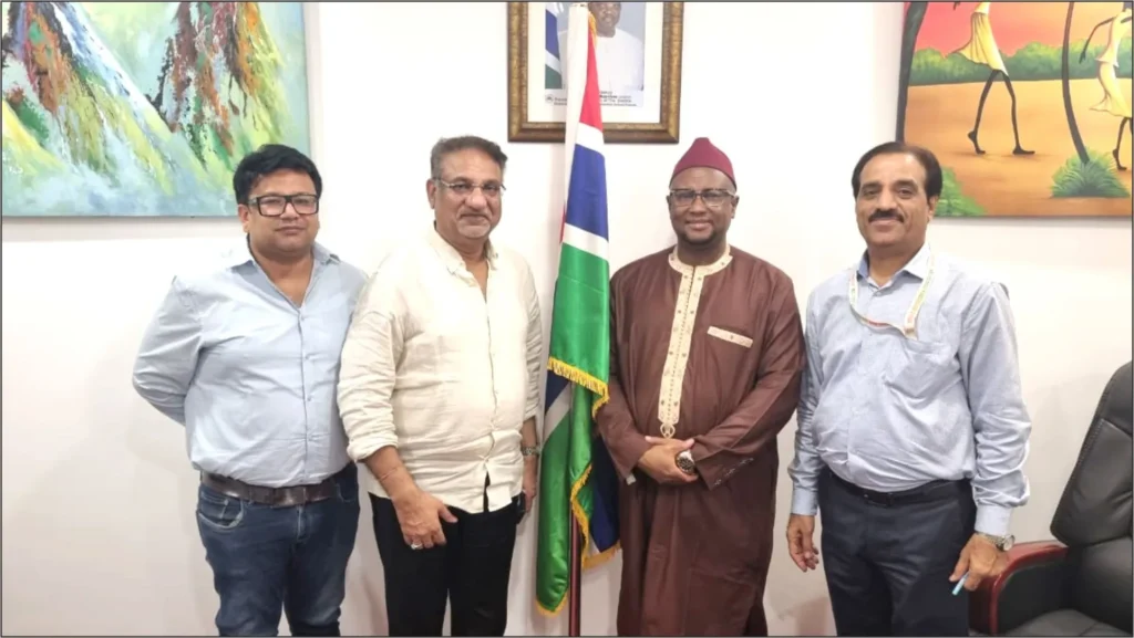 Dr Prem Garg with H.E. Mr. Mustapha Jawara, High Commissioner of the Republic of The Gambia