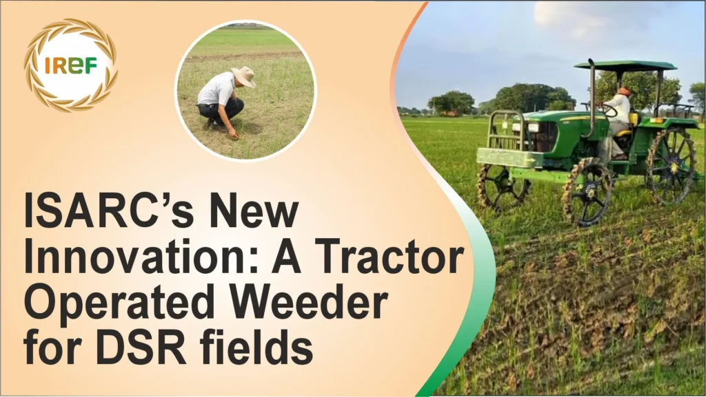 ISARC’s New Innovation A Tractor Operated Weeder for DSR fields