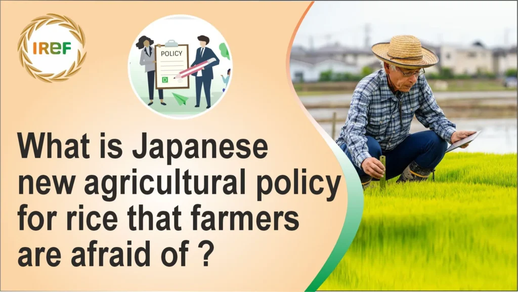 What is Japanese new agricultural policy for rice that farmers are afraid of