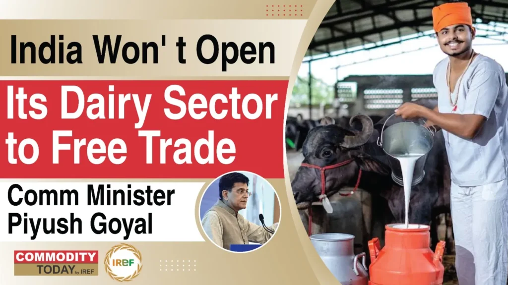 India won't open the dairy sector to free trade Minister Piyush Goyal